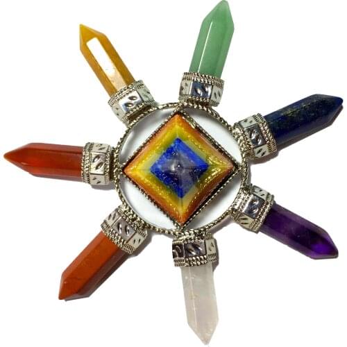 Natural Variety Of Colors Gemstones Chakela Crystal Stone healing rainbow crystal for fengshui