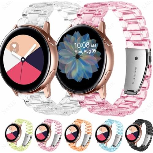Correa transpar Watchband for Samsung Galaxy Watch 2 3 42/46mm 45/41mm Strap for Active2 44/40mm S3 Bracelet 20/22mm Accessories