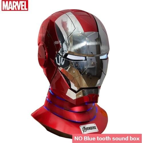 Marvel MK5 1:1 Electronic Iron Man Helmet LED Light Up Iron-man Mask Remote Control Super Hero Helmet Cosplay Halloween Gift