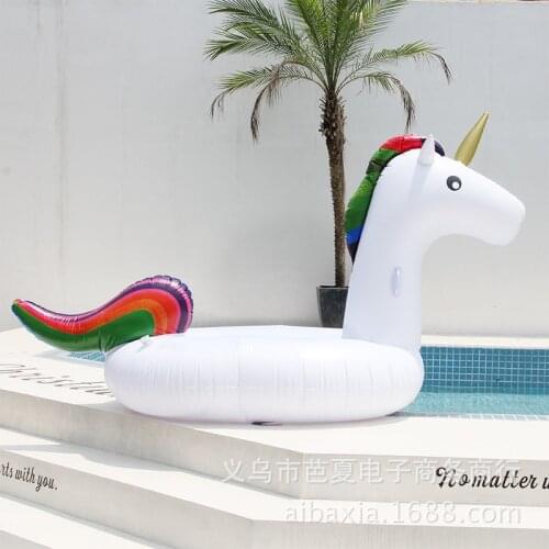 Thickened Giant Pool Float Flamingo Swimming Ring for Adult Inflatable Floating Bed Air Mattress for Pool Beach Party Toys