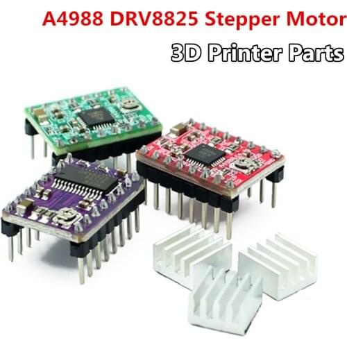 3D Printer Parts StepStick A4988 DRV8825 Stepper Motor Driver With Heat sink Carrier Reprap RAMPS 1.4 1.5 1.6 MKS GEN V1.4 board