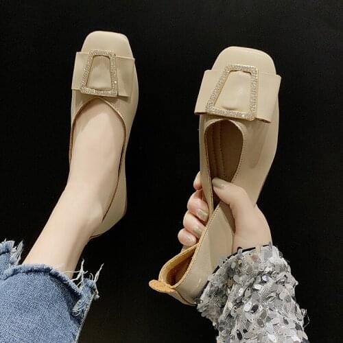 Women Shoes Woman PU Leather Flat Shoes Casual Slip On Round Toe Loafers Ballet Flats New Fashion Women Chaussure U19-48