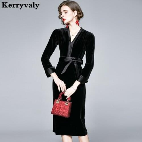 Winter Women High Waist Black Pencil Bodycon Dress Zomerjurk Dames 2021 Ladies Pleuche Midi Night Party Dress Ropa Mujer K511