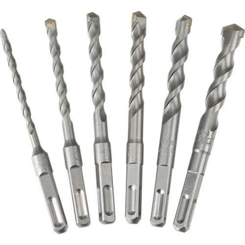 1PCS Electric Hammer Drill Bit 6/8/10/12mm Square / Round Shank, Chrome Vanadium Steel Plus for Masonry Concrete Cement Wall