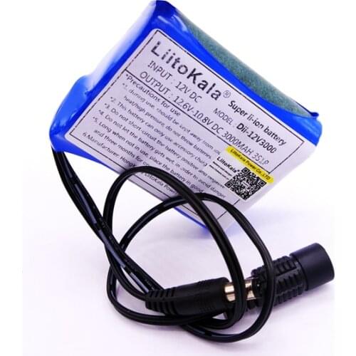 12V 2200mah 3000mAh 6800mah 9800mah 10ah 18650 Li-lon DC 12V Super Rechargeable Battery Pack