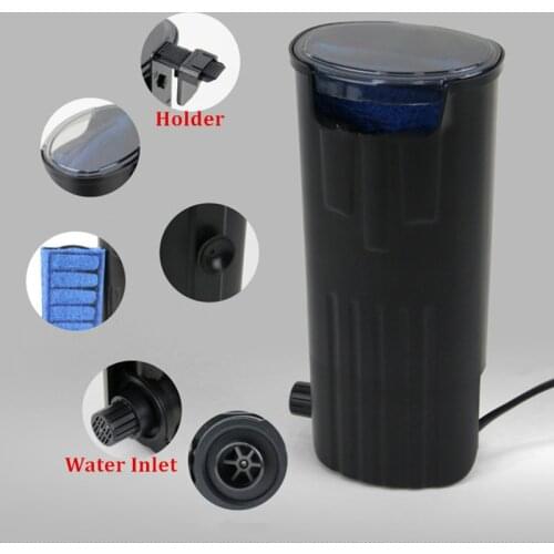 5W Plastic Low Water Aquarium Internal Filter Fish Tank Hanging Waterfall Filter Water Circulation For Fish Turtle Reptile