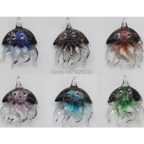 Free Shipping 6pcs Fashion Jewelry high quality fish shape with flower design pendant necklace For Women Necklace DIY