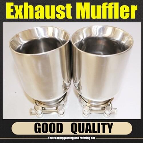1 Piece Newest Style Top Quality 304 Stainless steel Universal Exhaust System End Pipe+Car Exhaust Tip