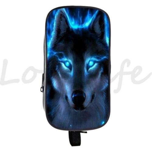 3D Animal Lion Wolf Stationery Bag Animal Pencil Case wolf Pencil Bag Boys Girls Pencil Case Kids Cute Daily School Case