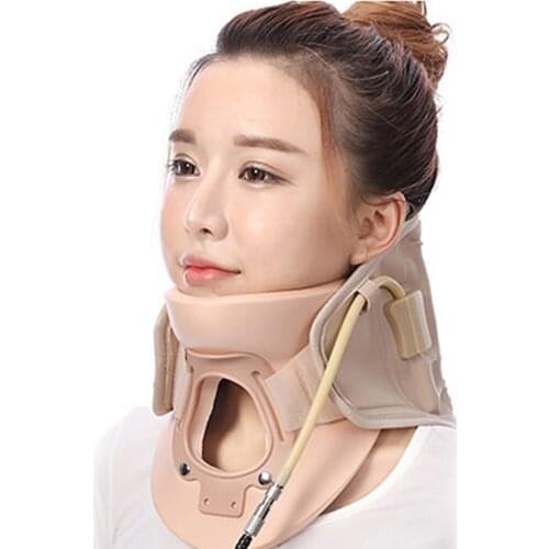 Air Traction Neck Brace Decompression Cervical Collar Support Strap with Hand Pump Neck Orthotics Braces Health Care