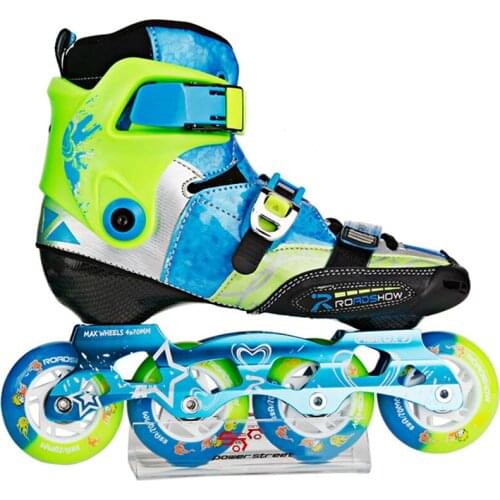 EUR size 30-38 Adjustable Roadshow RX3CC Child Inline Skates Carbon Fiber Kids Roller Skating Shoes Slalom Sliding Patines