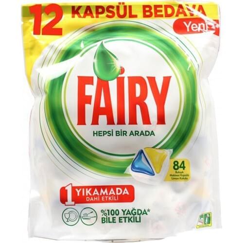 Fairy All In One Tablet 84'lü Yellow-3'lü Carton