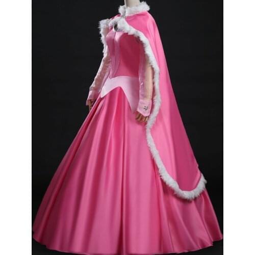 Sleeping Girl Cosplay Princess Aurora Costume Adult Women Role-playing Dress With Cape Fancy Carnival Christmas Party Gown