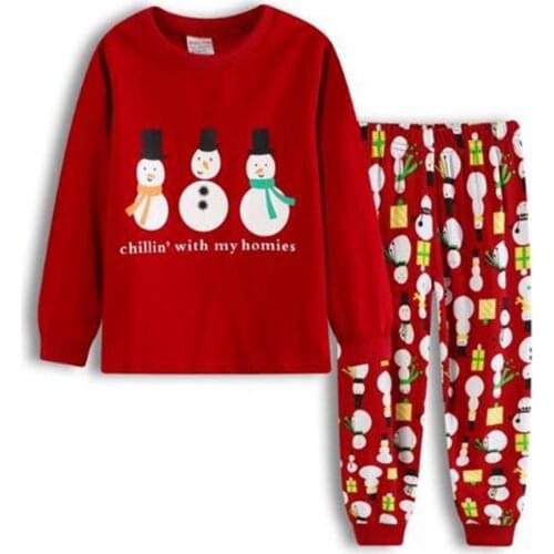 Hot Sell Boys Nightwear Girls Family Christmas Pajamas Cartoon Kids Pyjama Sets Children Sleepwear Toddler Baby Clothes 2T-7T Hd