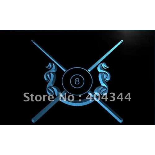 LK147- 8 Ball Neon Pool Room Billiards Neon Sign home decor crafts