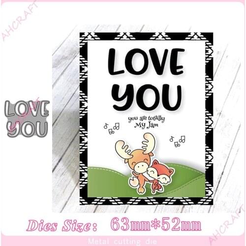 Love you Words Metal Cutting Dies for diy Scrapbooking Photo Album Decorative Embossing PaperCard Crafts Die Cut 2020