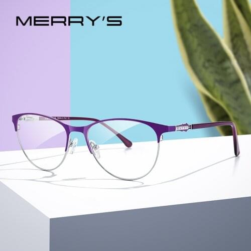 MERRYS DESIGN Retro Cat Eye Glasses Frame Ladies Fashion Eyeglasses Myopia Prescription Optical Eyewear S2218