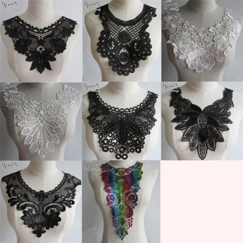 Fashion style Embroidery Lace Collar High quality Venise Sewing Neckline Applique Fabric DIY Clothing Accessories Craft supplies