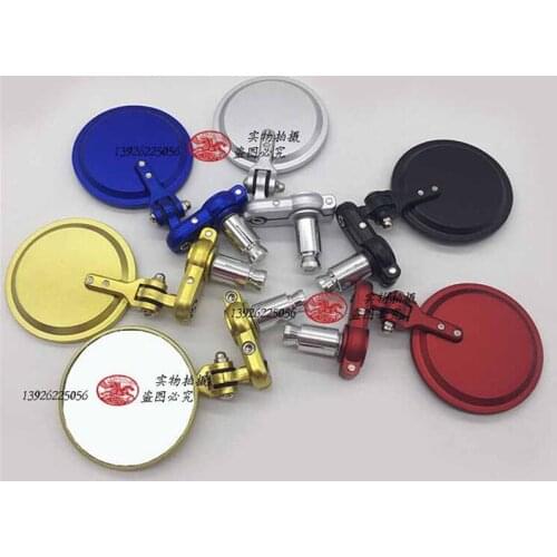 Colors Available Motorcycle Backup Mirror CNC Round Motorcycle Mirrors Rear View Handle Bar End Rearview Side Mirrors 8MM 10MM