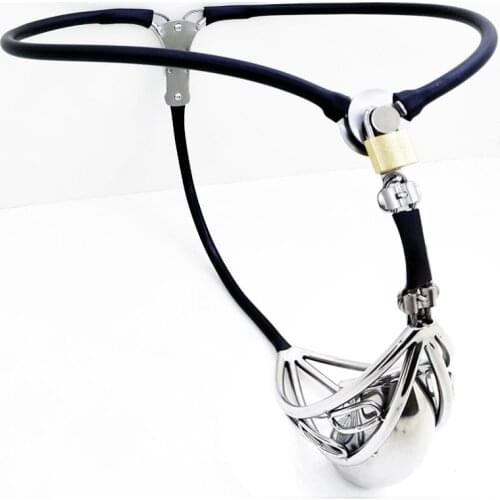 Male Chastity Lock Pants Penis Bondage Cock Cage Sex Toys For Men BDSM Metal Chastity BelGames Metal Chastity Lock Strapon Pants