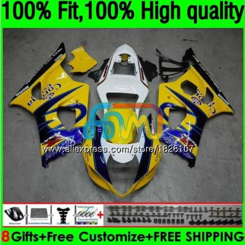 OEM For SUZUKI GSXR-1000 GSXR1000 03 Yellow HOT 04 41BS.9 1000CC GSX-R1000 GSX R1000 03 04 K3 GSXR 1000 CC 2003 2004 Fairing