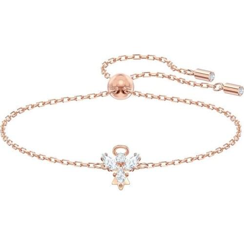 Fine Rose Gold Colour Charms Bracelet MAGIC Little Angel Girlfriend Gift High Jewellery