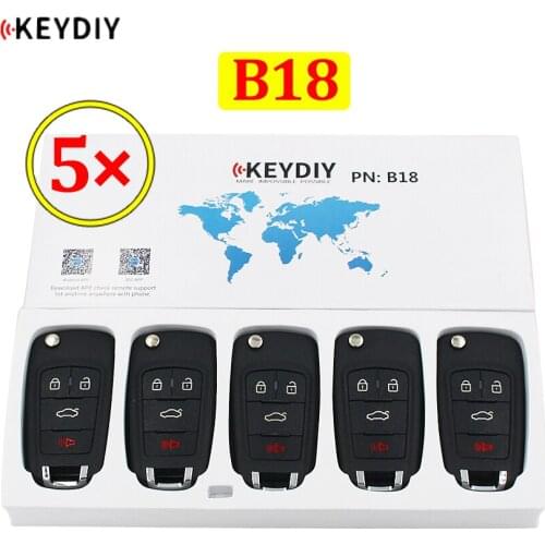 5pcs/lot KEYDIY B series B18 3+1 Button Universal KD Remote Control for KD900 KD900+ URG200 KD-X2 Mini KD 4 Buttons