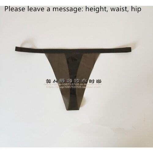 Sexy Exotic Latex Underwear Women G-string Thin Belt Thongs Rubber Latex T-Back Underwear