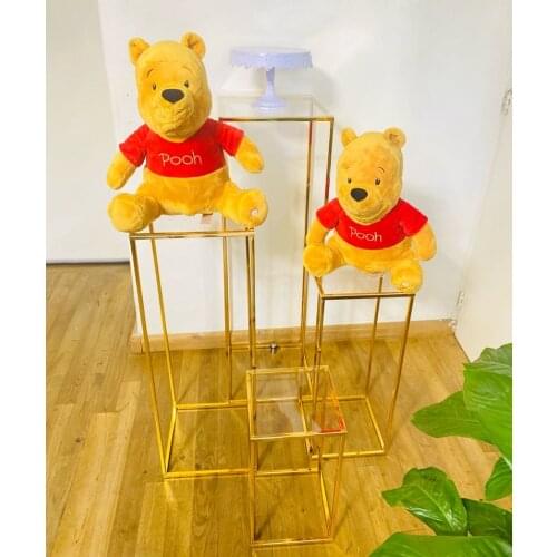 Wedding Arch Gold-Plated Geometric Flower Stand Home Decoration Shiny Metal Iron Rectangle Square Frame Backdrop