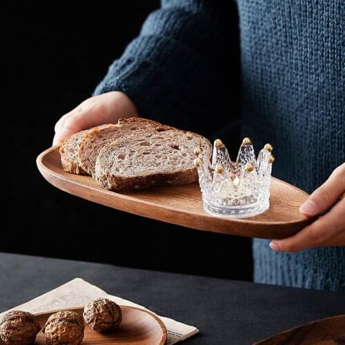 Japan Style Acacia Wood Desserts Plate Creative Irregular Shape Multi-Use Storage Trays Eco Cake/Fruits Plate Snacks Plate Japa