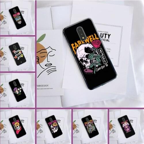 Back Cover For One Plus 3 3T 5 5T 6 6T 7 7 Pro Skull Skeleton Flower Silicone Soft Phone Case For OnePlus 7 7 Pro 6 6T 5 5T 3 3T