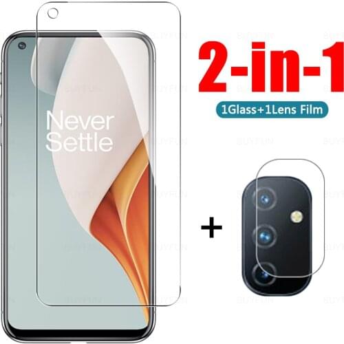 2-in-1 Tempered Glass For Oneplus 9 Screen Protector For Oneplus 9R Nord Nord N10 5G Nord N100 Phone Camera Protector Lens Film