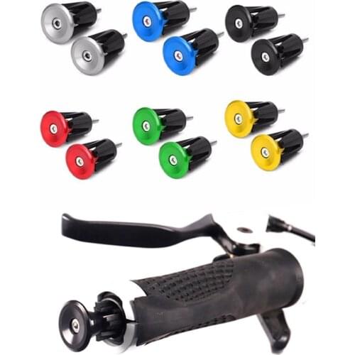 1 Pair Of Handlebar End Caps For Bicycle Handlebars Aluminum Mtb Sending Handlebars Bicycle Steering Accessories Cover Bicycle