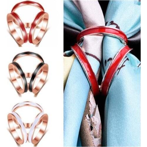 Bx100 Fashion Vintage Women Gold and silver color Alloy geometric circle Scarf Shawl Buckle Brooches accessories 1pcs