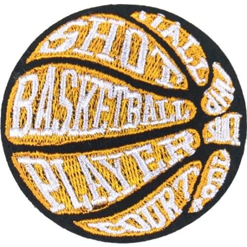 3PCS Basketball Embroidery Patch High quality Iron on Patches for Clothing P.E Sports Badge Boys Clothes Embellished 81*59mm