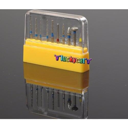 30Pcs Dental Diamond High Speed Handpiece Burs 1.6mm For Polishing Smoothing 10Pcs/Box New