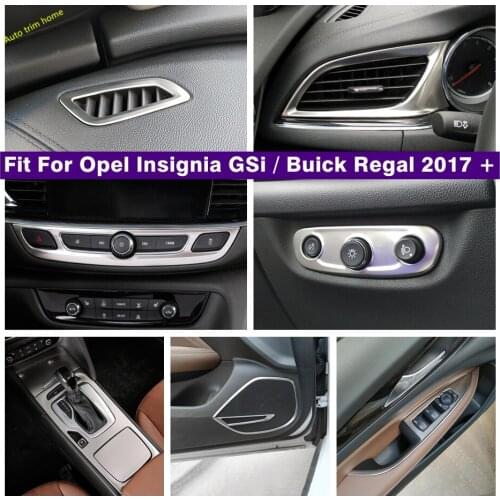 Car Accessories Door Speaker / Head Lights / Gear Box Panel Cover Trim For Opel Insignia GSi / Buick Regal 2017 - 2021 Silver