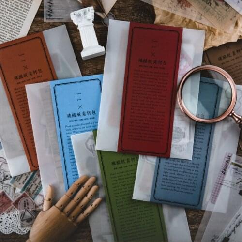 87pcs/pack Writable Blank Translucent Sulfuric Acid Material Paper for Notes DIY Crafts Scrapbook Journal Photo Album