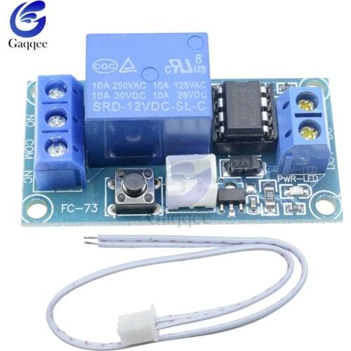 DC 12V 1CH Latching Relay Module Bistable Switch Button Start-Stop 10A Load for Arduino SCM Control Household Appliance Control