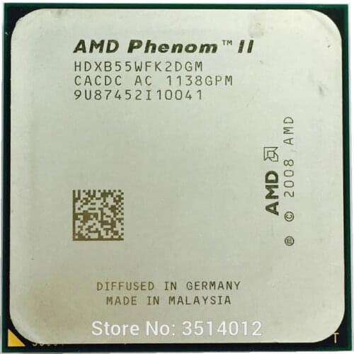 AMD Phenom II X2 B55 3.0 GHz Dual-Core CPU Processor HDXB55WFK2DGM Socket AM3