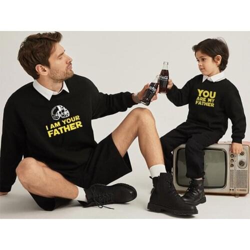 Family Matching Outfits Autumn Winter Christmas Cartoon Letter Printed Fashion Sweater T Shirt Father Kids Boy Girl Home Clothes