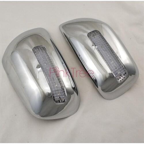 Chrome Car Side Door Rear View Mirror Cover With LED For Toyota RAV4 2001-2005 Car Accessories