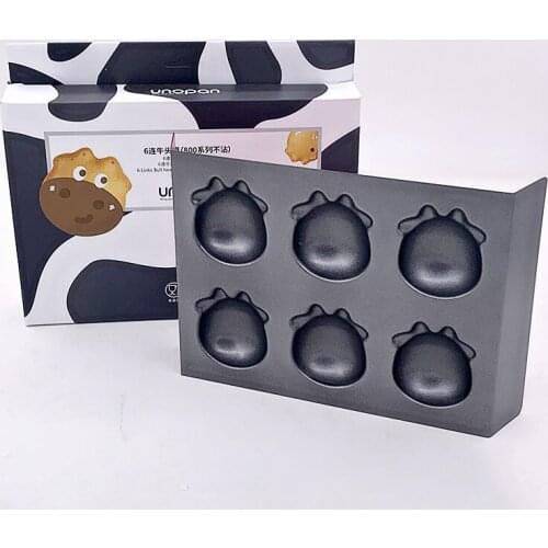 Baking tools for cartoons cakes 6 cups cow cake mold