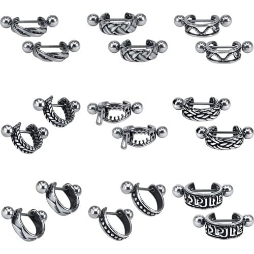 ZS 28 Style Punk Style Small Round Hoop Earrings for Men Women Stainless Rock Roll Steel Earring Vintage Hip Hop Ear Jewelry