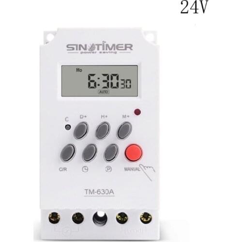 Mini Timer Switch Time Relay 12/24/220V DC Input 7 Days Programmable 24Hours Output Load High Power 30A