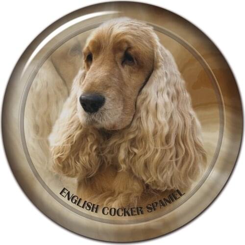 B0848# 13CM/17CM Self-Adhesive Decal English Cocker Spaniel Dog V2 Car Sticker Decors on Bumper Rear Window Laptop
