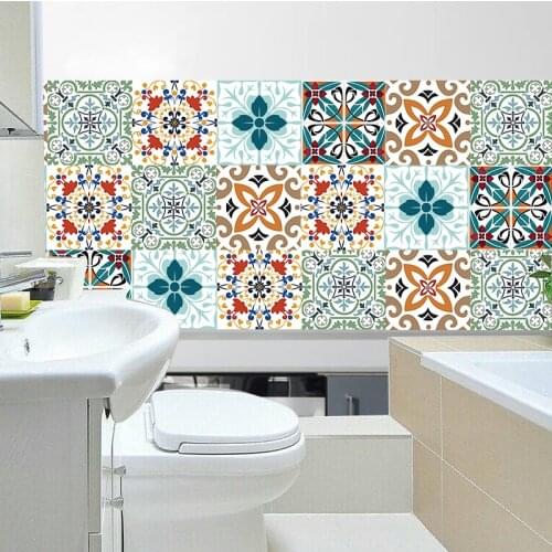 Wall stickers bathroom tile PVC Oil-proof Waterproof for Home Living Room Bedroom Kitchen Bathroom vinyl tile