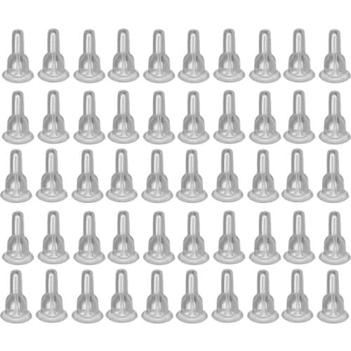 Non-slip 50x Soft Clear Earring Backings Silicone Rubber Safety Pads Backstops Replacement for Earring Studs Hoop DIY