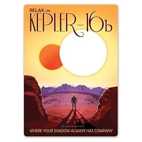 SAILINA PENGNO Tin Signs Relax On Kepler 16-B Metal Sign for Bedroom Cafe Home Bar Pub Coffee Beer Kitchen Bathroom Funny
