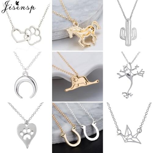 New Fashion Little Prince Necklace for Women Choker Jewelry Hip Hop Simple Horseshoe Heart Moon Charms Necklaces Collier Femme
